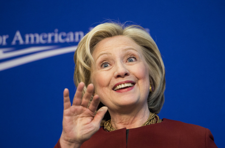 UNITED STATES - MARCH 23: Former Secretary of State Hillary Clinton speaks during the discussion on "our nation's urban centers" at the Center for American Progress in Washington on Monday, March 23, 2015. (Photo By Bill Clark/CQ Roll Call)